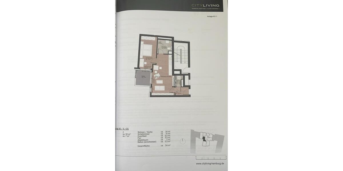 Etagenwohnung Hamburg Hamburg-Mitte - 2 Zimmer, 54 m&sup2;, 589.000&euro; | Angebot:26045230