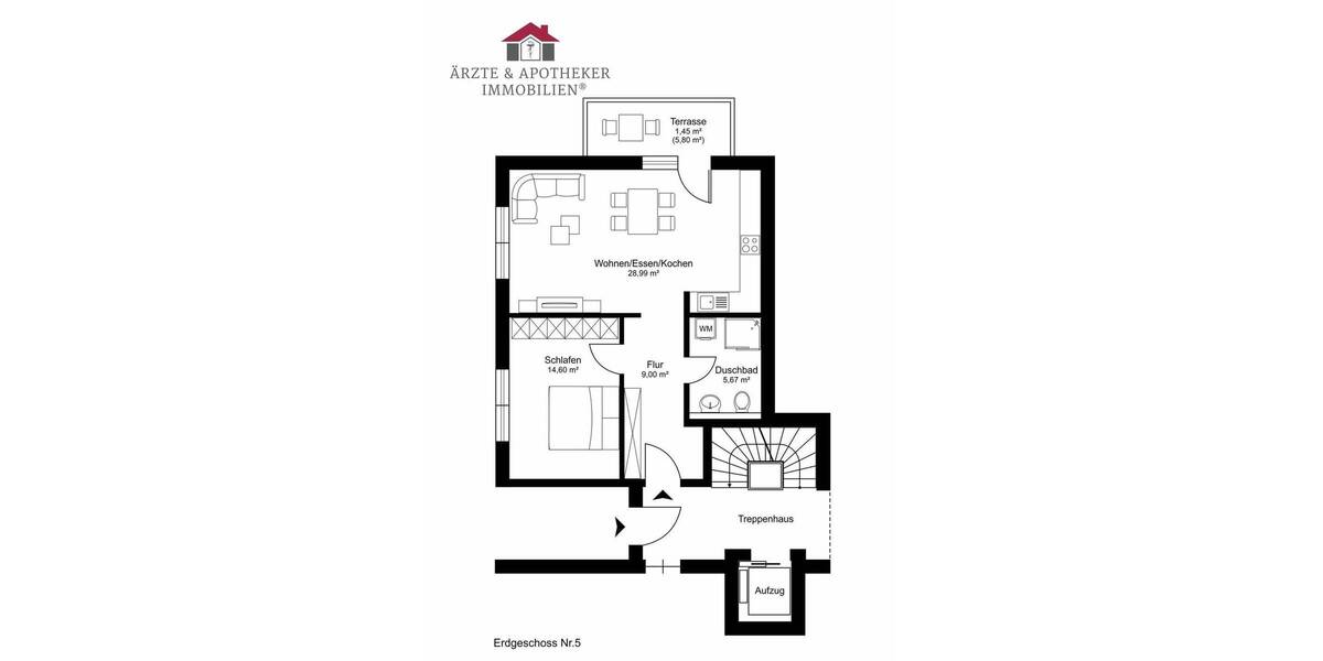 Etagenwohnung Leezen - 2 Zimmer, 59 m&sup2;, 234.000&euro; | Angebot:25928503