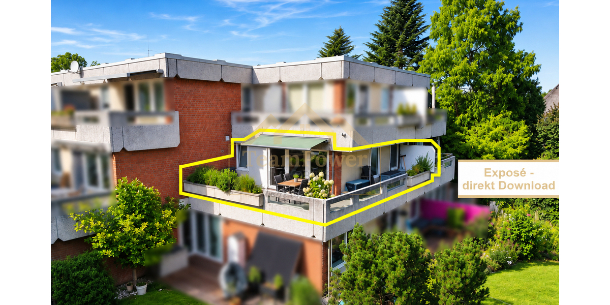 Modernisiertes Schmuckstück mit Dachterrasse mit Blick ins Grüne & TG - Stellplatz! - Etagenwohnung Halstenbek | Angebot:27303023