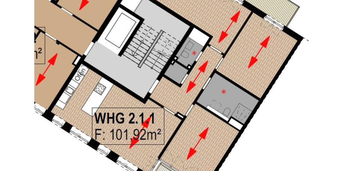 Etagenwohnung Hamburg Altona-Nord - 4 Zimmer, 102 m&sup2;, 990.000&euro; | Angebot:25539455