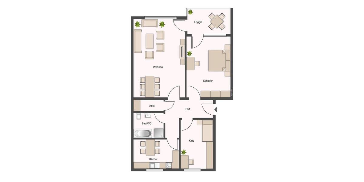 Etagenwohnung Elmshorn Hainholz - 2 Zimmer, 63 m&sup2;, 179.000&euro; | Angebot:26176918