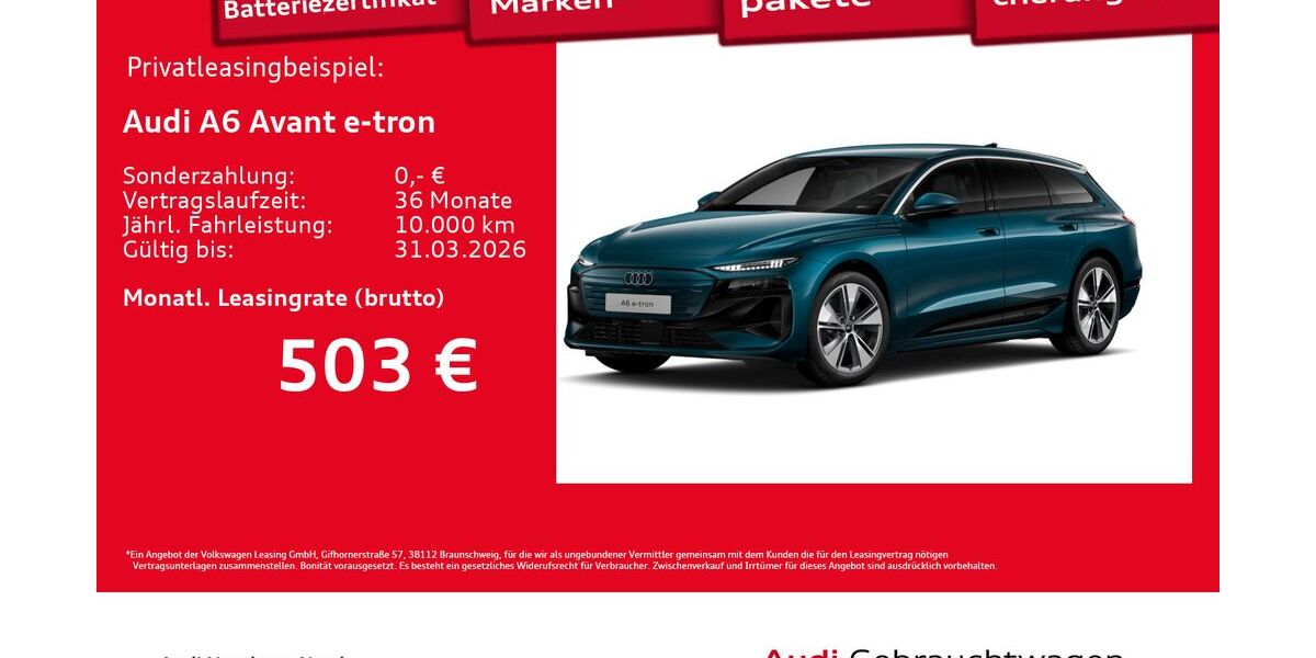 Audi A6 e-tron 9.851 km 55.580 &euro; Hamburg 22419