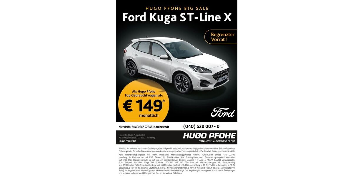 Ford Kuga 19.955 km 26.390 &euro; Norderstedt 22848
