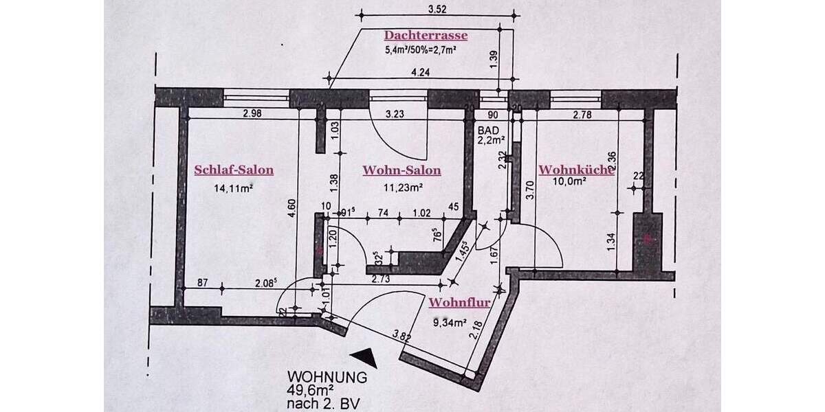 Etagenwohnung Hamburg Hoheluft-West - 2 Zimmer, 49 m&sup2;, 429.000&euro; | Angebot:26043211