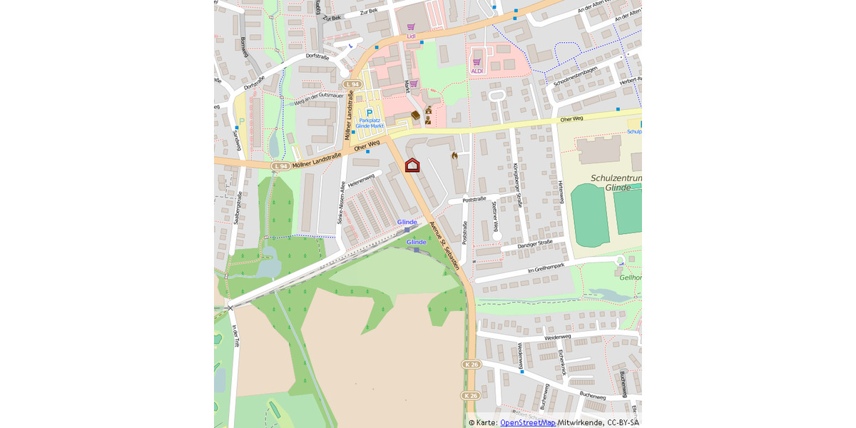 Etagenwohnung Glinde - 3 Zimmer, 80 m&sup2;, 270.000&euro; | Angebot:25705231