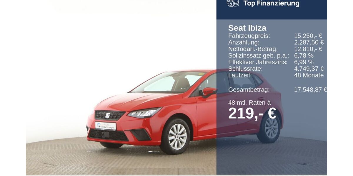 Seat Ibiza 18.575 km 15.250 &euro; Wedel 22880