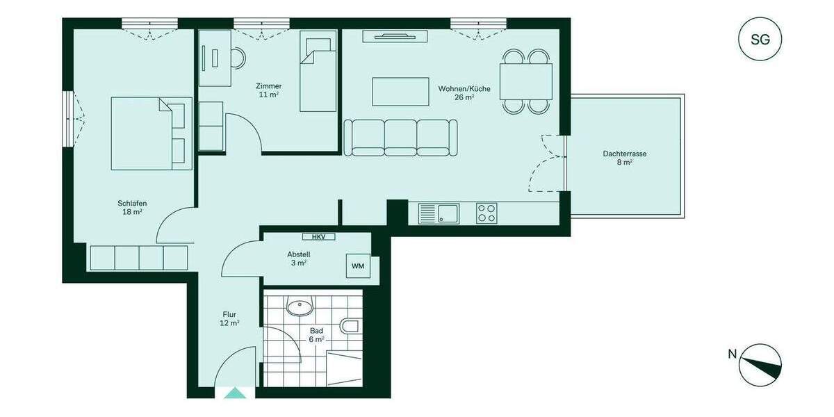 Etagenwohnung Hasloh - 3 Zimmer, 79 m&sup2;, 469.900&euro; | Angebot:25957385