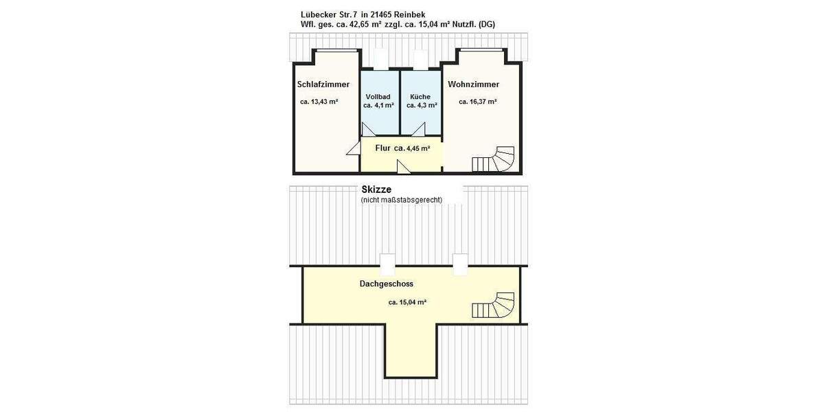 Etagenwohnung Reinbek - 2 Zimmer, 42 m&sup2;, 179.000&euro; | Angebot:25700321
