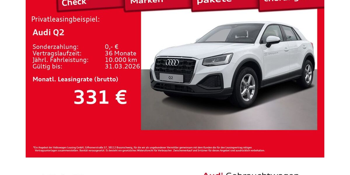 Audi Q2 1.894 km 26.440 &euro; Hamburg 22529