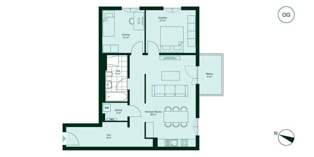 Etagenwohnung Hasloh - 3 Zimmer, 79 m&sup2;, 449.900&euro; | Angebot:25970196