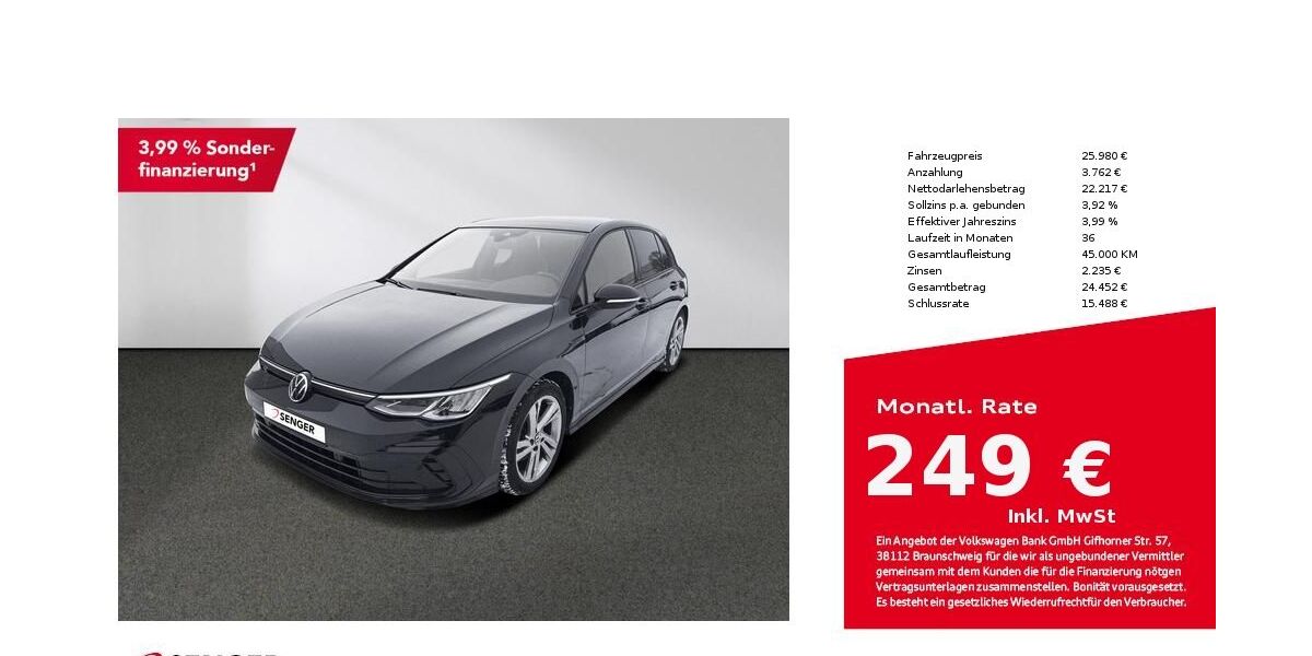 VW Golf 40.650 km 24.980 &euro; Bad Oldesloe 23843