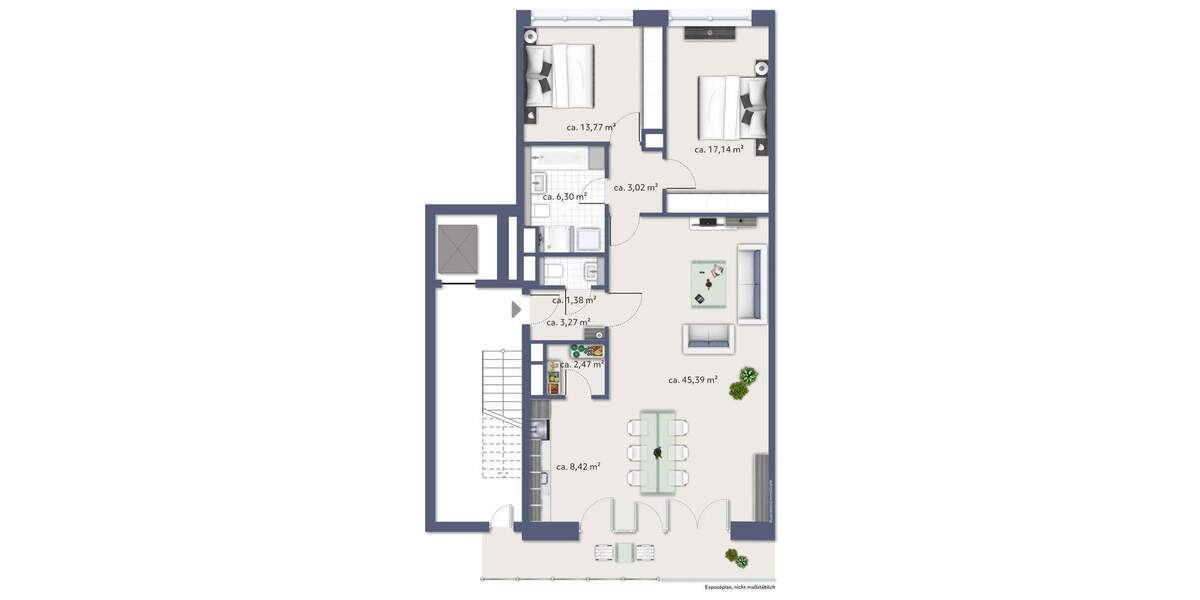 Etagenwohnung Hamburg HafenCity - 3 Zimmer, 104 m&sup2;, 1.090.000&euro; | Angebot:25778566