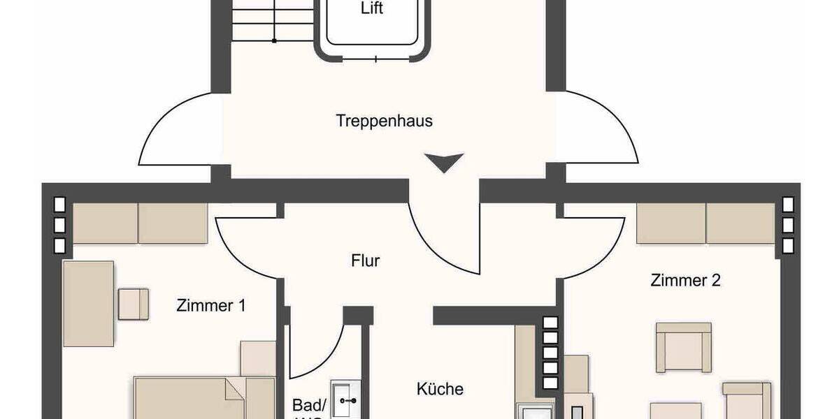 Etagenwohnung Hamburg Hoheluft-Ost - 2 Zimmer, 48 m&sup2;, 2.000&euro; | Angebot:26791665