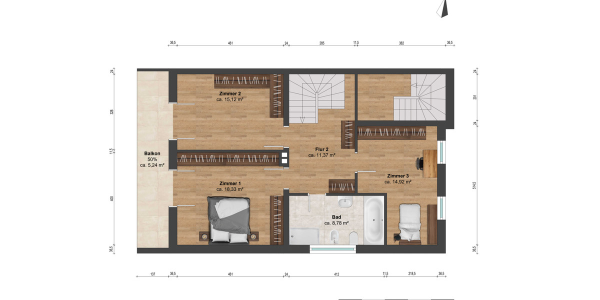 Terrassenwohnung Hamburg Wandsbek - 5 Zimmer, 140 m&sup2;, 770.000&euro; | Angebot:25538373