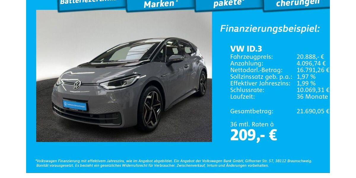 VW ID.3 23.427 km 20.444 &euro; Hamburg 22761
