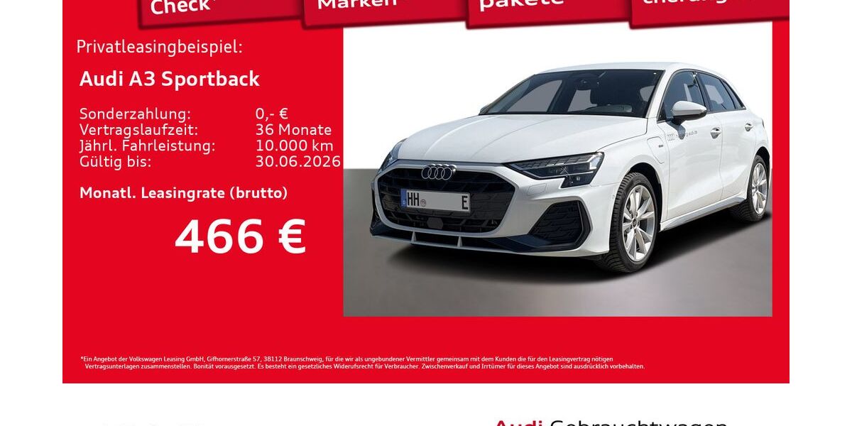 Audi A3 1.996 km 36.477 &euro; Hamburg 22529