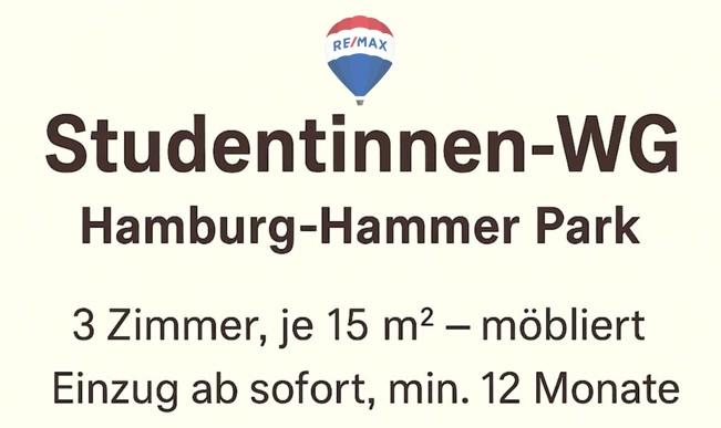 Etagenwohnung Hamburg Borgfelde - 1 Zimmer, 15 m&sup2;, 950&euro; | Angebot:25807139