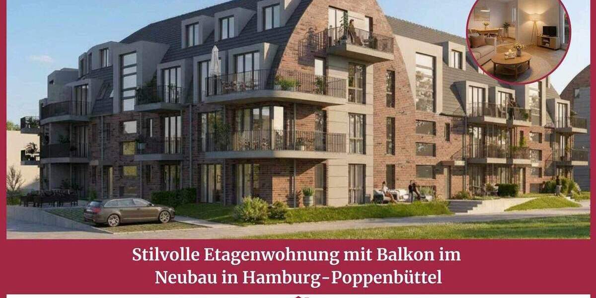 Etagenwohnung Hamburg Poppenbüttel - 3 Zimmer, 65 m&sup2;, 499.000&euro; | Angebot:25821083