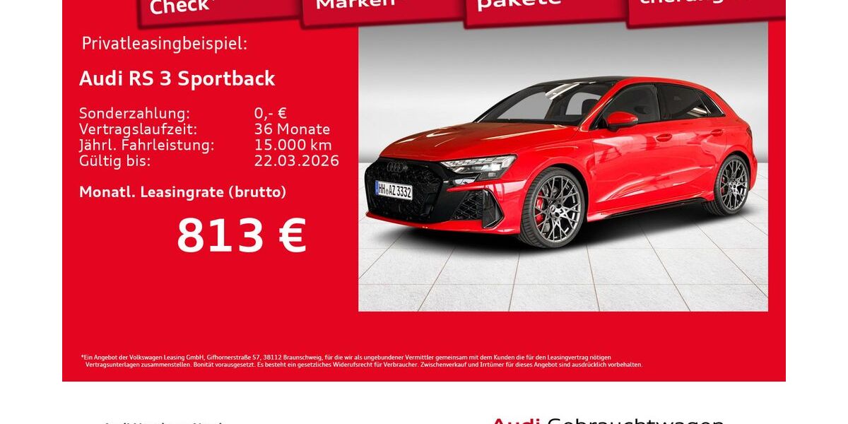 Audi RS3 3.950 km 67.760 &euro; Hamburg 22419