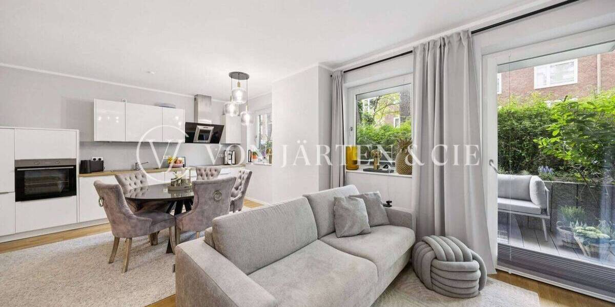 Terrassenwohnung Hamburg Winterhude - 2 Zimmer, 78 m&sup2;, 550.000&euro; | Angebot:26833775