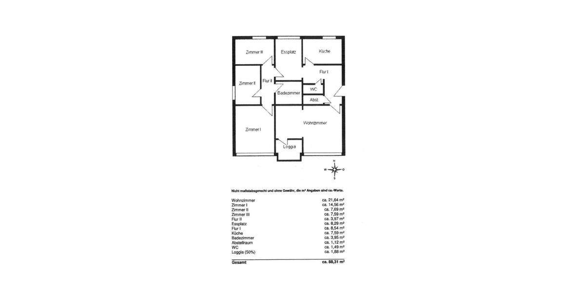 Etagenwohnung Pinneberg - 4 Zimmer, 88 m&sup2;, 199.000&euro; | Angebot:25660526