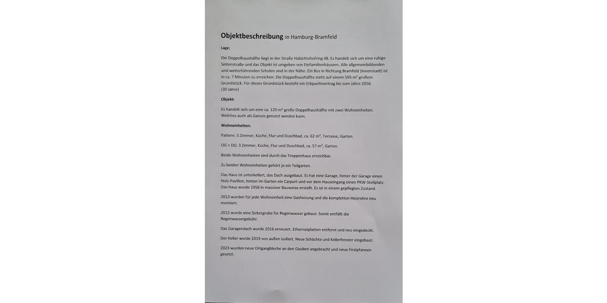 Doppelhaushälfte Hamburg Wandsbek - 345.000&euro; | Angebot:24743073