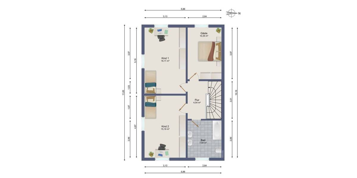 Doppelhaushälfte Pinneberg - 5 Zimmer, 136 m&sup2;, 549.000&euro; | Angebot:25971349
