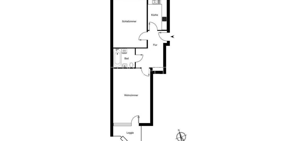 Etagenwohnung Hamburg Billstedt - 2 Zimmer, 62 m&sup2;, 250.000&euro; | Angebot:25701312
