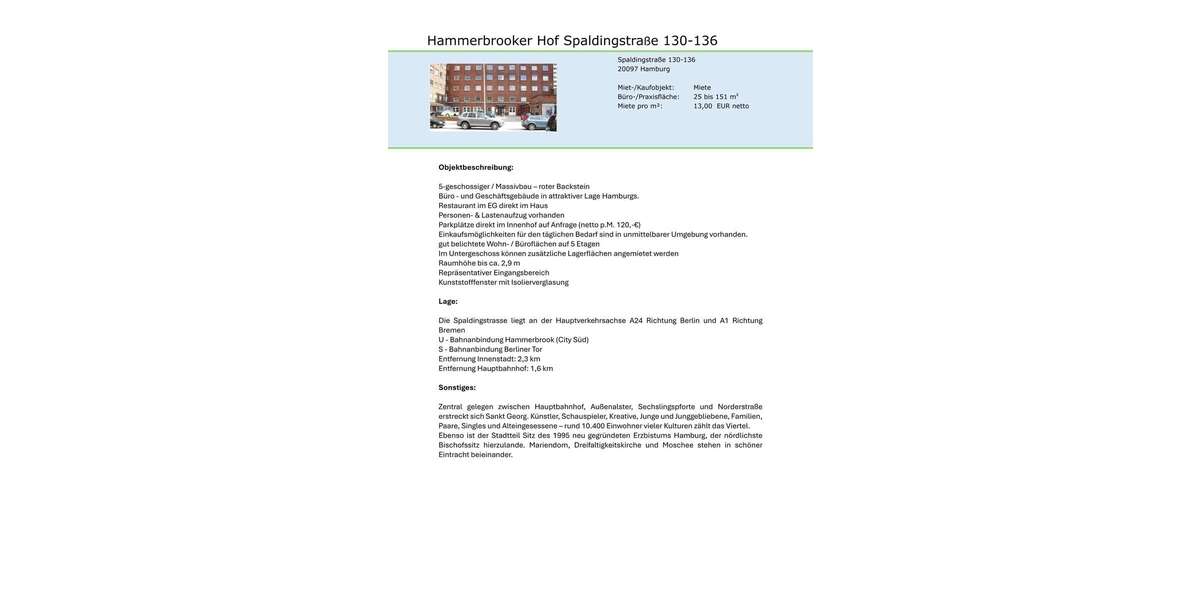Etagenwohnung Hamburg Hammerbrook - 4 Zimmer, 131 m&sup2;, 1.900&euro; | Angebot:26835127