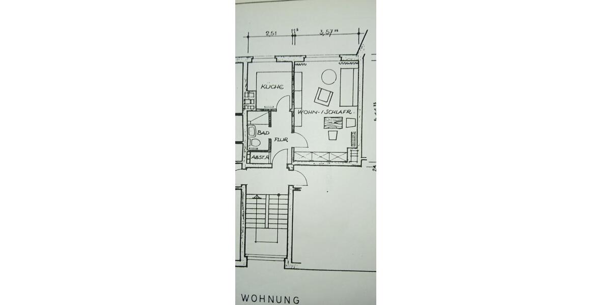 Hochparterre Hamburg Barmbek-Süd - 1 Zimmer, 32 m&sup2;, 410&euro; | Angebot:25684024