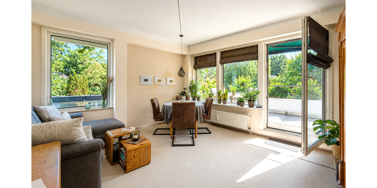 Modernisiertes Schmuckstück mit Dachterrasse mit Blick ins Grüne & TG - Stellplatz! - Etagenwohnung Halstenbek | Angebot:27303023