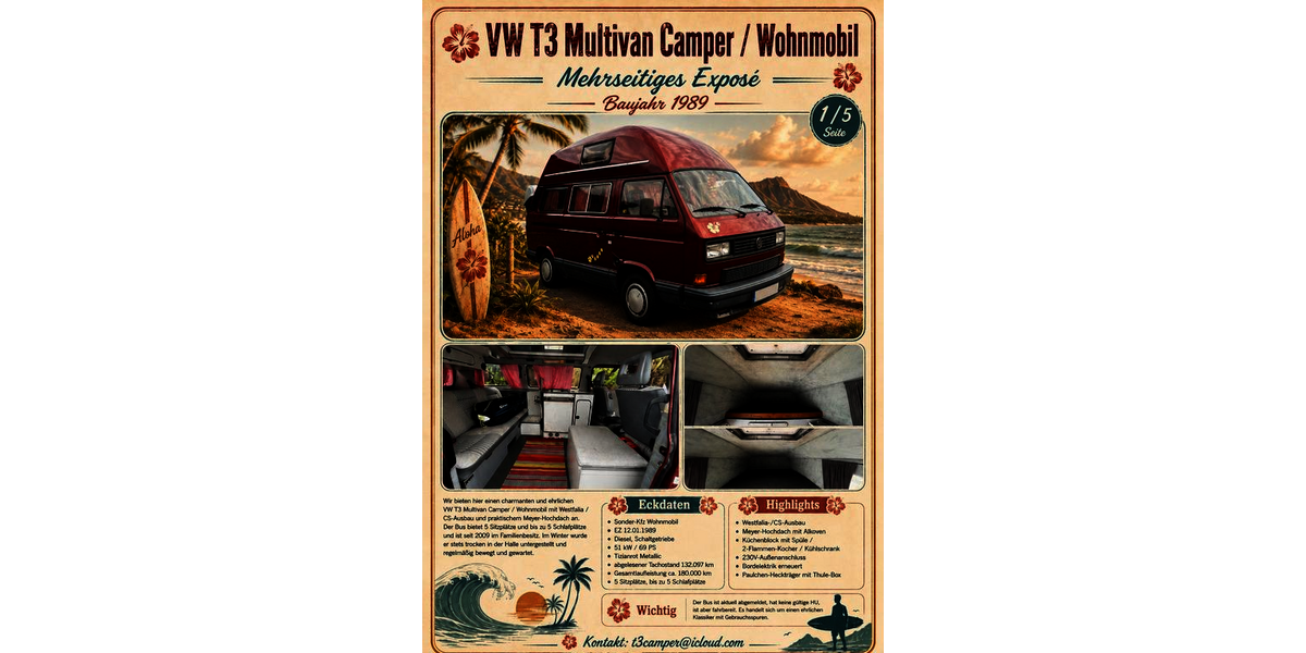 VW T3 Multivan 180.000 km 14.999 &euro; Aumühle 21521