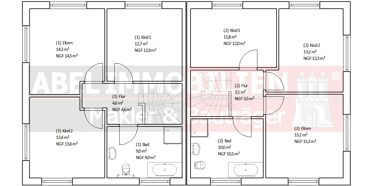 Doppelhaushälfte Hamburg Bramfeld - 4 Zimmer, 110 m&sup2;, 489.634&euro; | Angebot:25709209