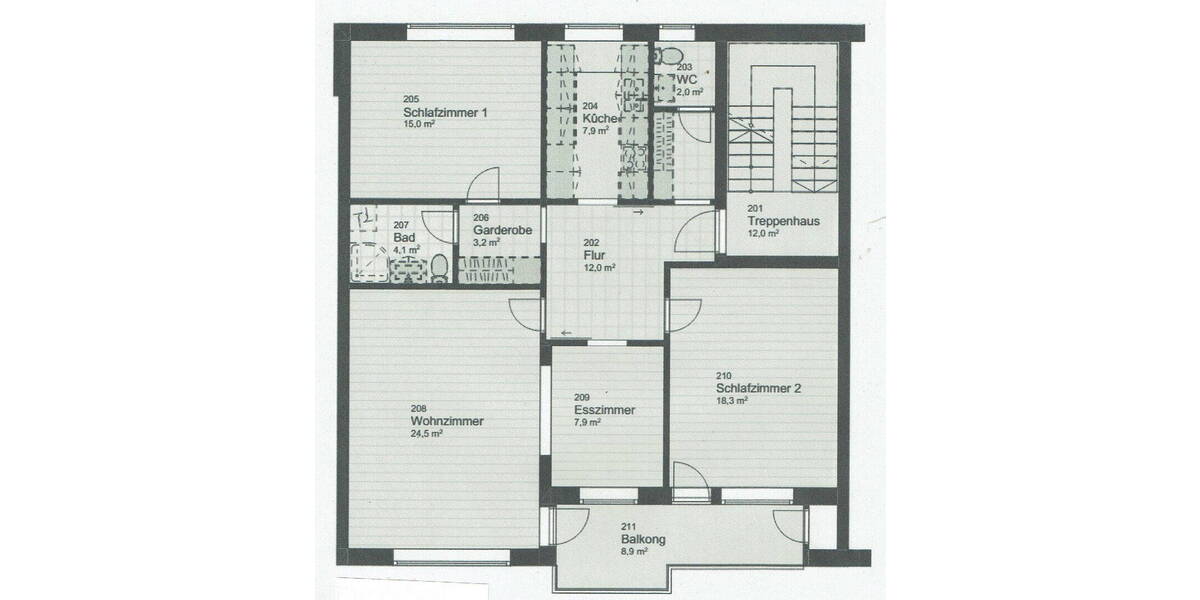 Etagenwohnung Hamburg Hummelsbüttel - 3 Zimmer, 99 m&sup2;, 579.000&euro; | Angebot:26015825