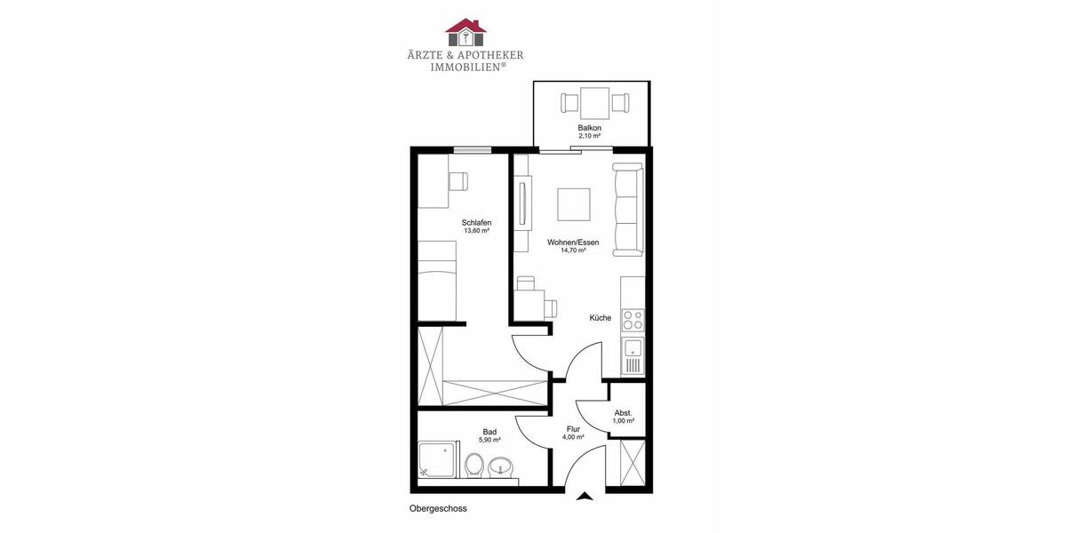 Etagenwohnung Hamburg Sasel Sasel - 2 Zimmer, 39 m&sup2;, 319.000&euro; | Angebot:25970665