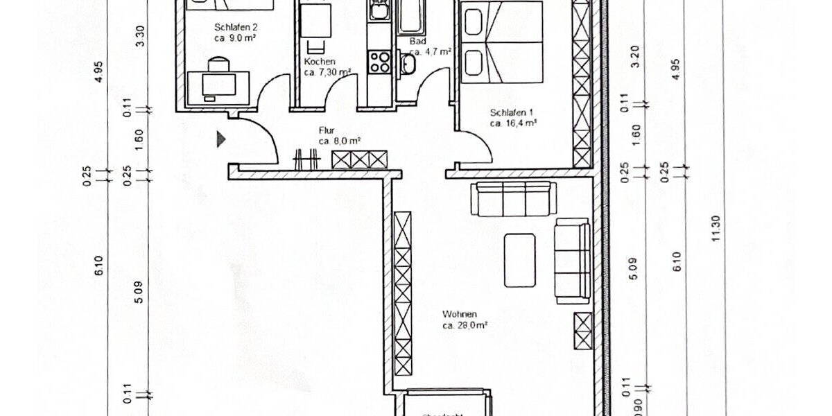 Etagenwohnung Hamburg Lurup - 3 Zimmer, 76 m&sup2;, 324.000&euro; | Angebot:26040845