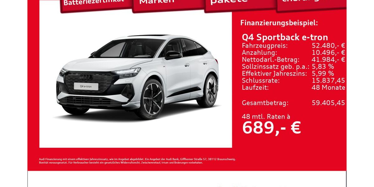 Audi Q4 e-tron 14.612 km 52.480 &euro; Hamburg 22419