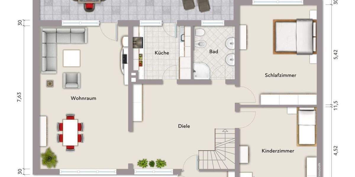 Einfamilienhaus Hamburg Wohldorf-Ohlstedt - 5 Zimmer, 165 m&sup2;, 2.390&euro; | Angebot:25680424