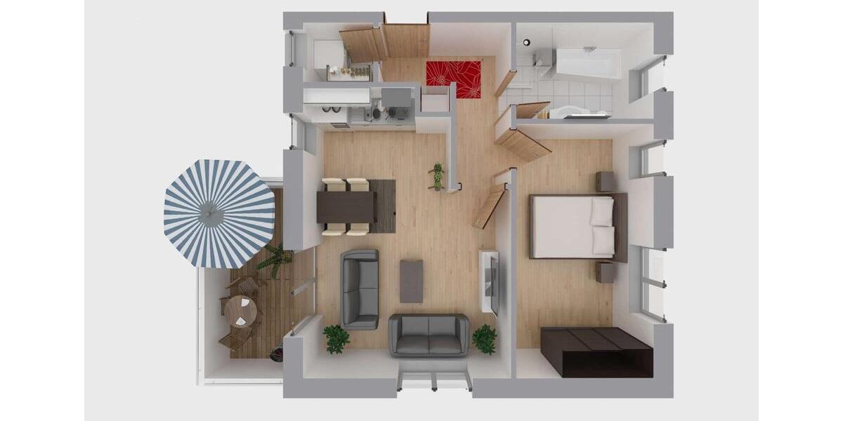 Etagenwohnung Hamburg Harburg - 2 Zimmer, 60 m&sup2;, 1.200&euro; | Angebot:25898076