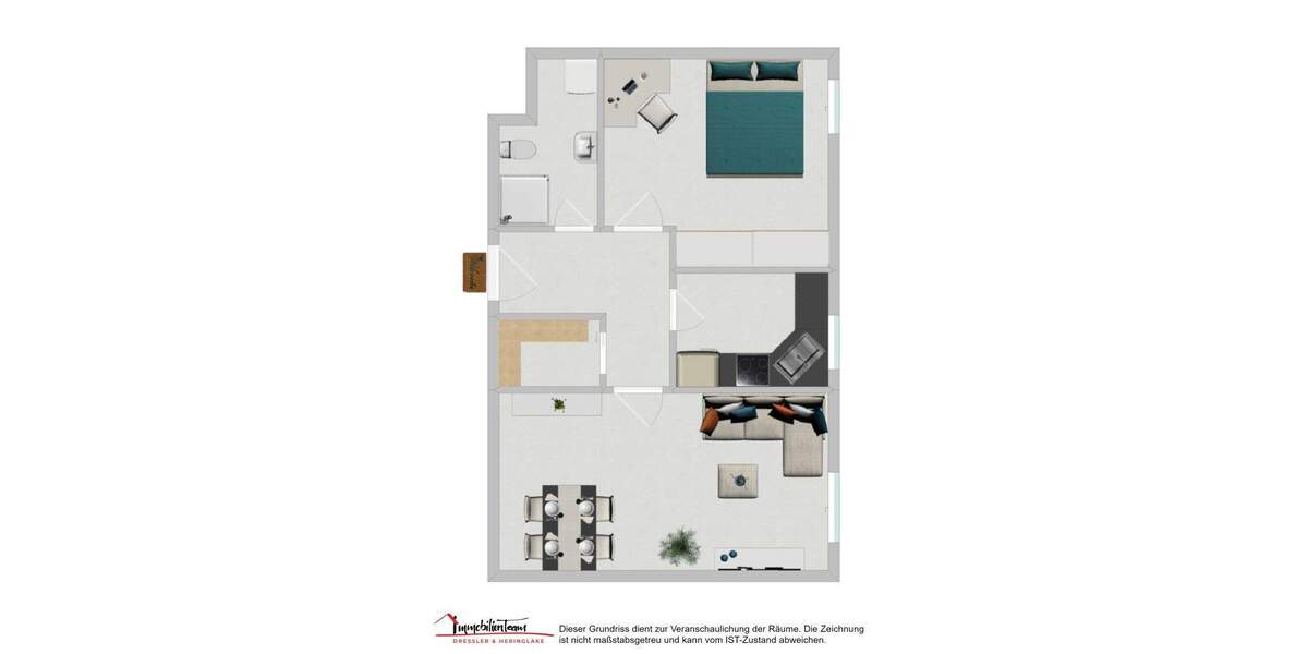 Etagenwohnung Elmshorn - 2 Zimmer, 52 m&sup2;, 149.000&euro; | Angebot:25665584