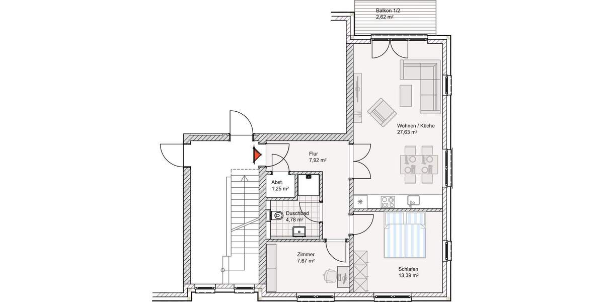 Etagenwohnung Hamburg Niendorf - 3 Zimmer, 66 m&sup2;, 469.000&euro; | Angebot:25773049
