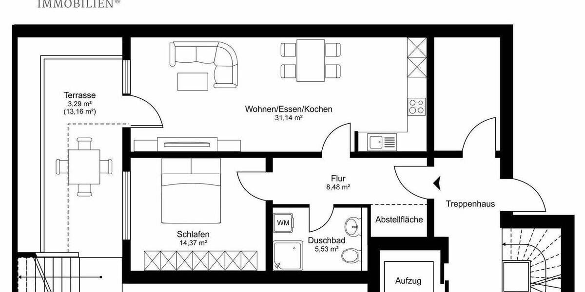 Etagenwohnung Leezen - 2 Zimmer, 62 m&sup2;, 233.900&euro; | Angebot:25939271