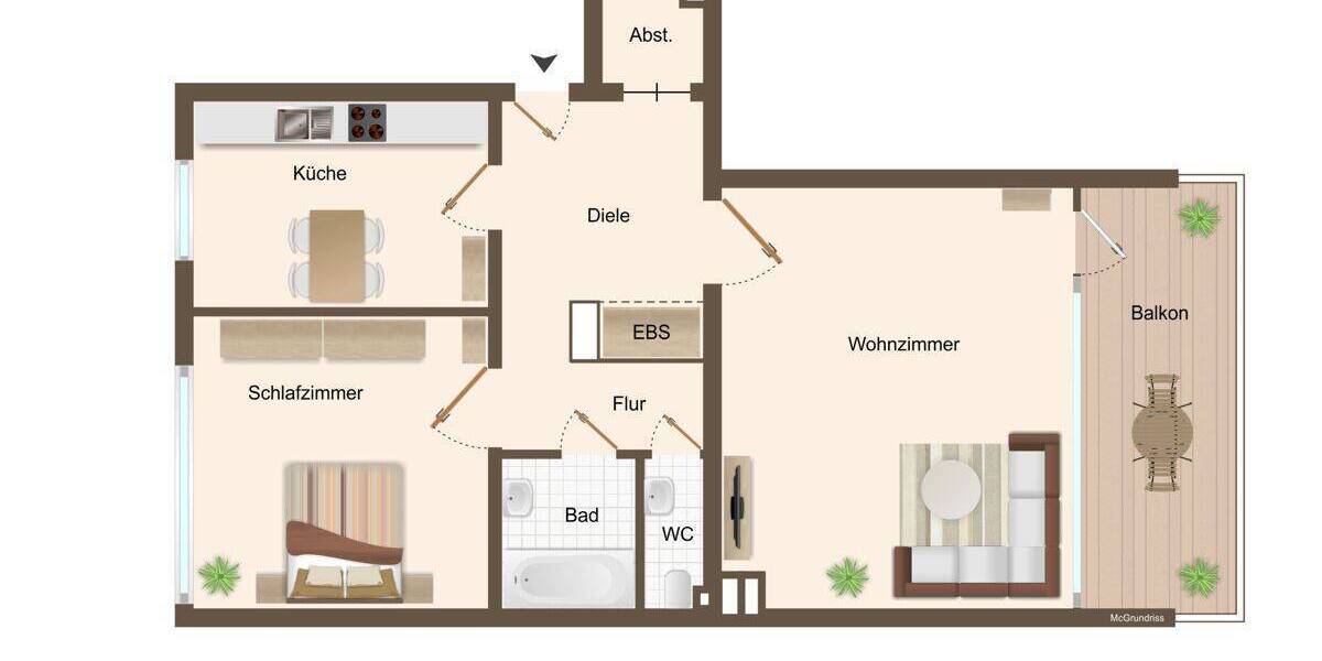 Etagenwohnung Hamburg Hoheluft-West - 2 Zimmer, 60 m&sup2;, 425.000&euro; | Angebot:25927415