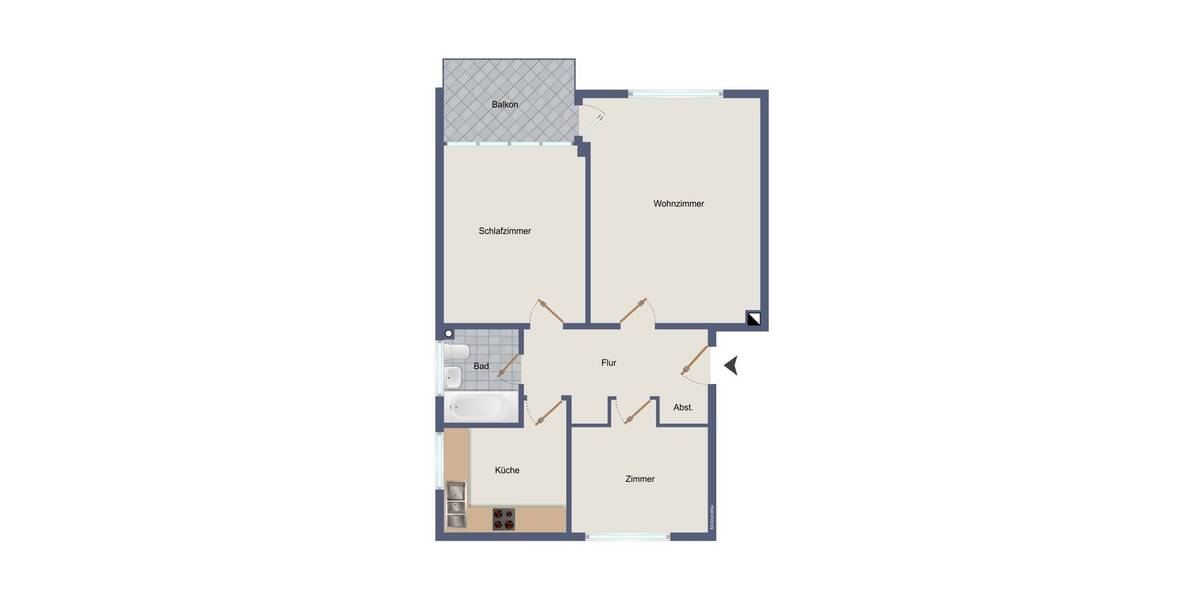 Etagenwohnung Henstedt-Ulzburg Ulzburg - 2 Zimmer, 65 m&sup2;, 229.000&euro; | Angebot:25927524
