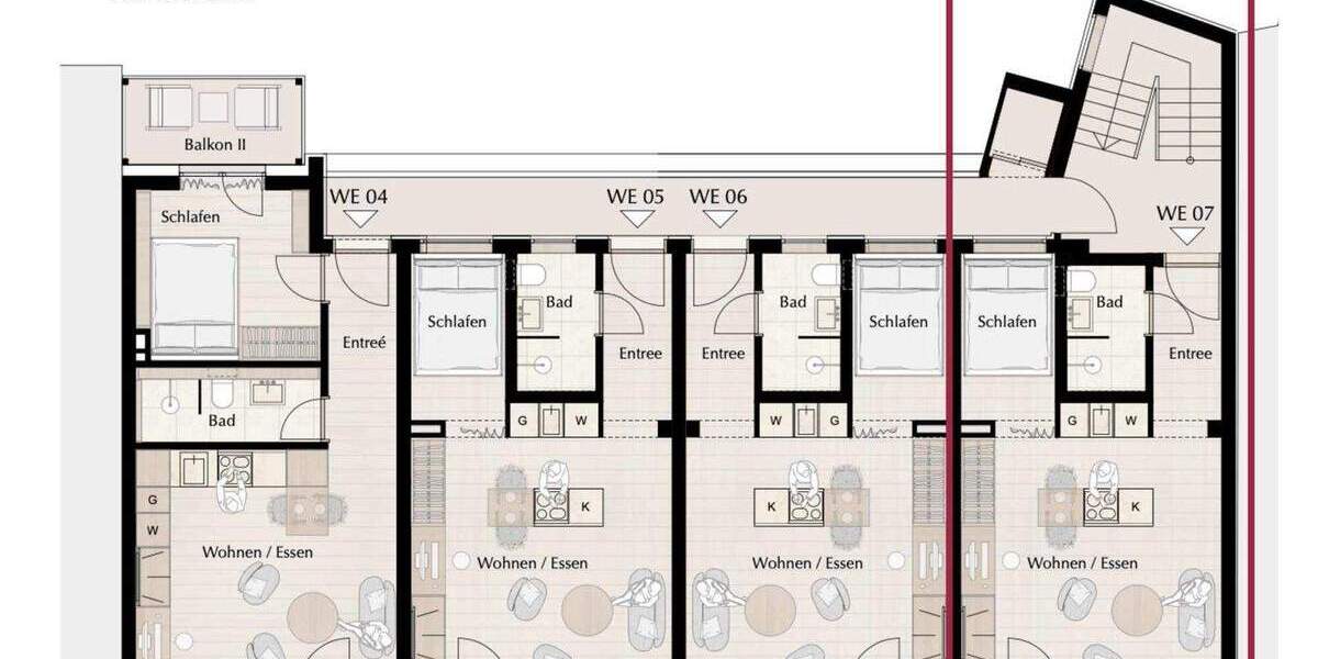 Etagenwohnung Hamburg Harvestehude - 1 Zimmer, 33 m&sup2;, 469.000&euro; | Angebot:25864770