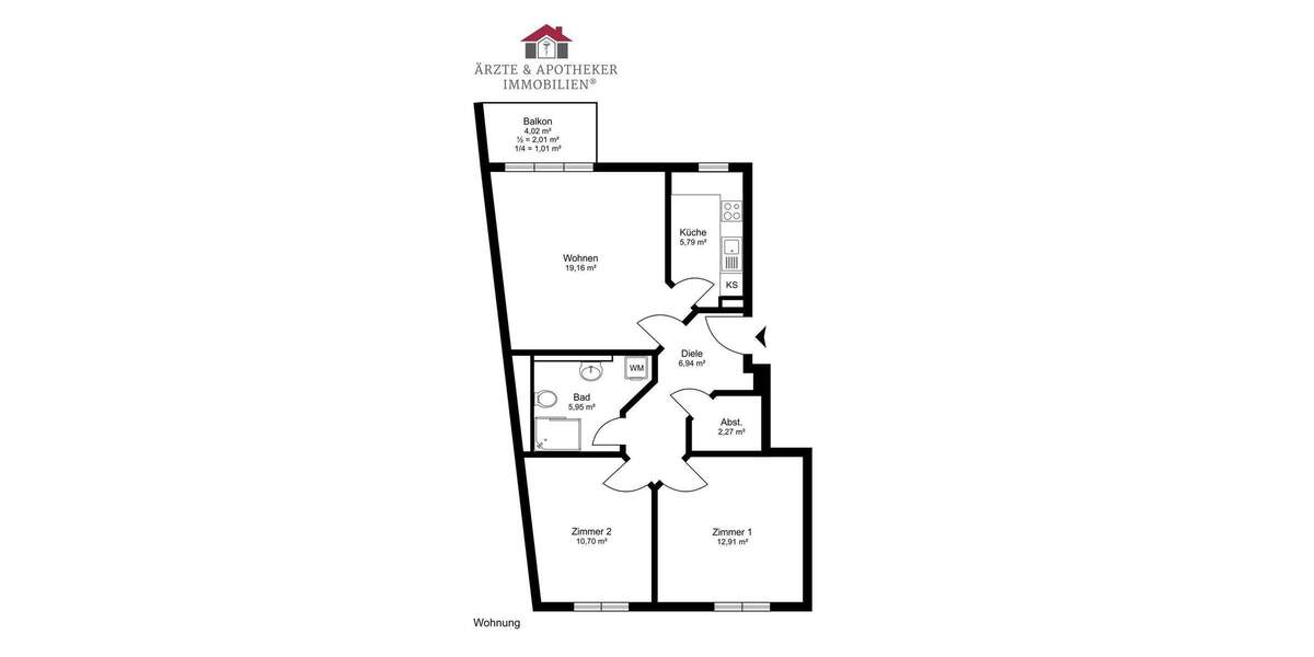 Etagenwohnung Hamburg Poppenbüttel - 3 Zimmer, 65 m&sup2;, 489.000&euro; | Angebot:25864782