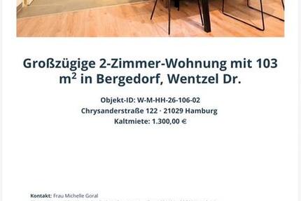Wohnung Hamburg Wandsbek - 2 Zimmer, 103 m&sup2;, 1.300&euro; | Angebot:25967763