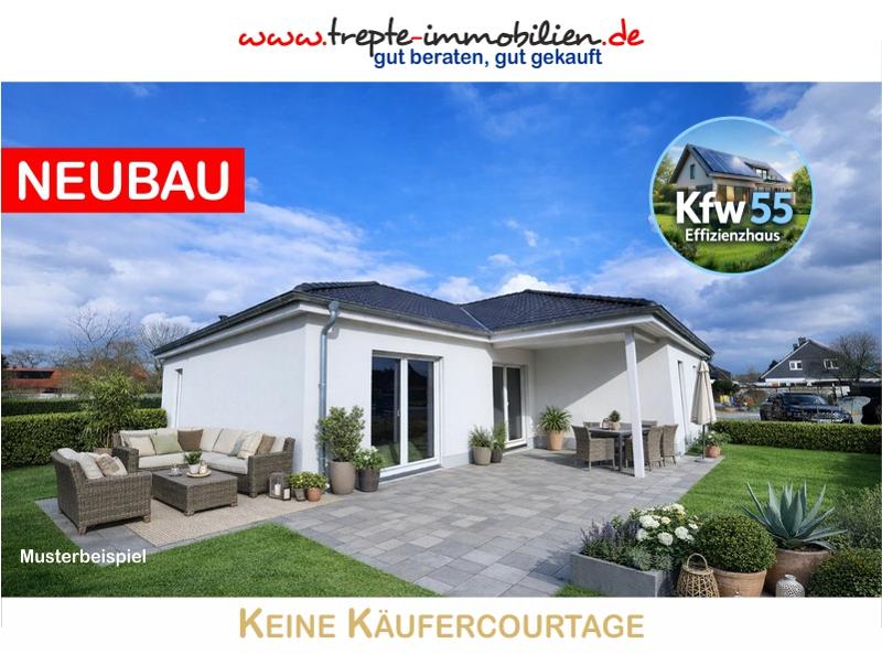 Großzügiger 144m² Winkelwalmdachbungalow * Energieeffizienzhaus Kfw 55 - Einfamilienhaus Bokholt-Hanredder Hanredder | Angebot:25265296