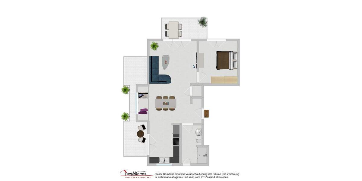 Terrassenwohnung Rellingen - 2 Zimmer, 76 m&sup2;, 1.350&euro; | Angebot:25815036