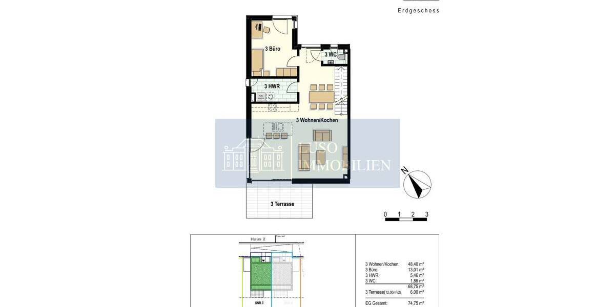 Doppelhaushälfte Wedel Marienhof - 4 Zimmer, 131 m&sup2;, 822.700&euro; | Angebot:25667301